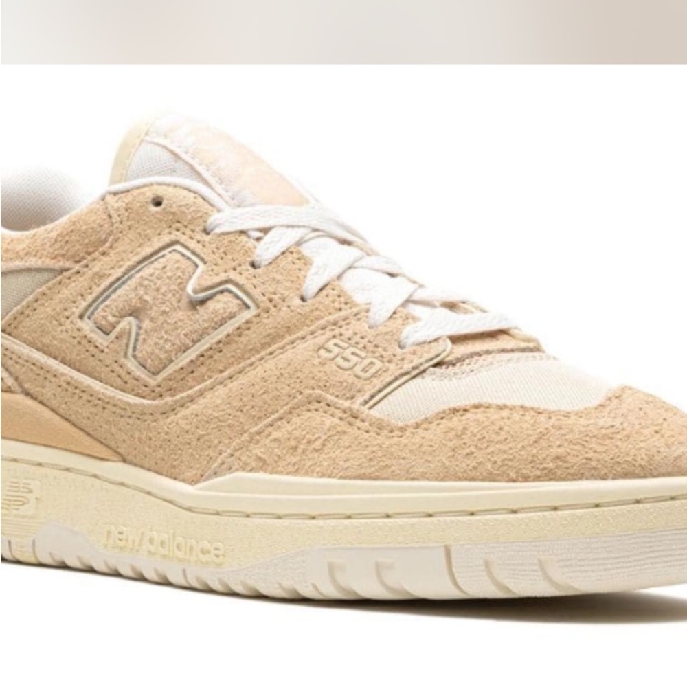 New Balance 550 Beige Suede Sneakers